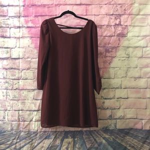 Burgundy to the knee dress